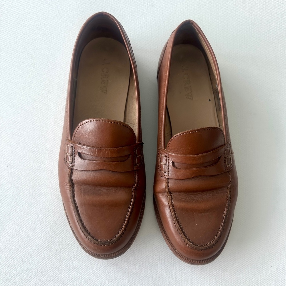 J. Crew Brown Leather Moccasins